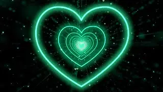 Love Heart💚Green Heart Background |Heart Tunnel Background | Animated Background [3Hours]