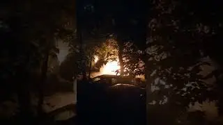 💥ГОРИТ МАШИНА 2часть ПОЖАРНЫЕ приехали🚒Самара,ул. Мориса Тореза д.1 двор/19.08.24г./Shorts