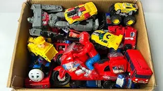 BOX of Toys: TRANSFORMERS TOBOT CARBOT & SUPERHERO Transformation | Stopmotion Mini Robot Animation