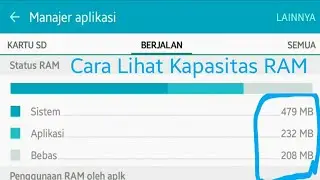 Cara Melihat Kapasitas RAM Yang Digunakan Di Android| Samsung J1 Ace