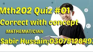 Mth202Quiz 1 solution 2024#mth202 #concept #sol #vu