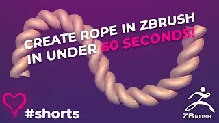 Create Rope in Zbrush in 60 Seconds! #Shorts