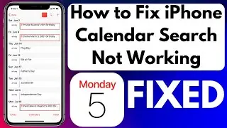 How to Fix iPhone Calendar Search Not Working After iOS 16