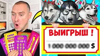 СОБАКИ СОРВАЛИ ДЖЕКПОТ / Купили 100 ЛОТЕРЕЙНЫХ БИЛЕТОВ !