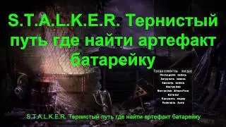 S.T.A.L.K.E.R. Тернистый путь Где найти Артефакт Батарейку.